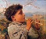 Sophie Gengembre Anderson Famous Paintings - Shepherd Piper